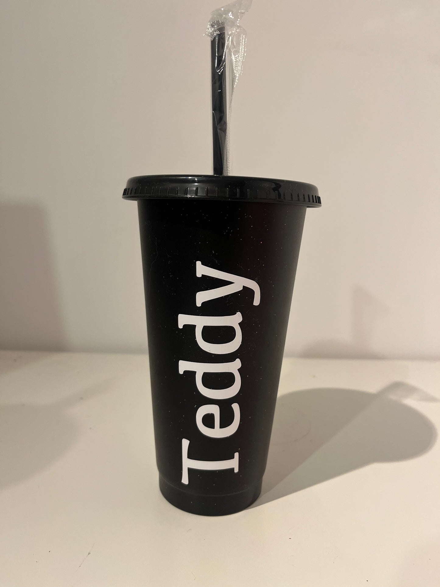 Personalised Cold Cup with Lid and Straw