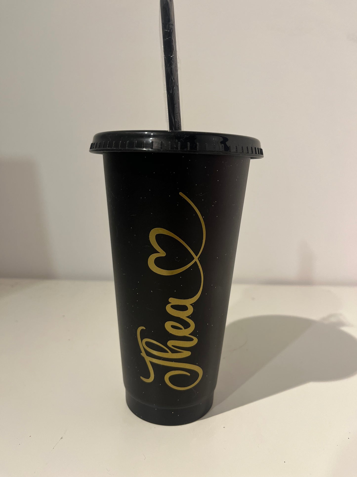 Personalised Cold Cup with Lid and Straw