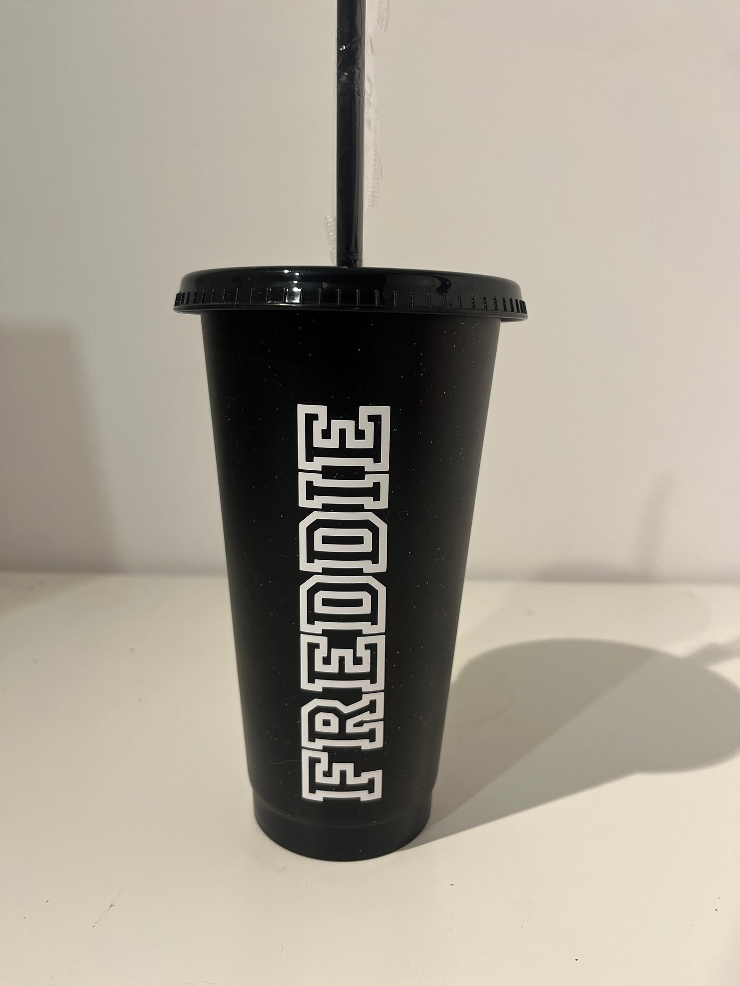 Personalised Cold Cup with Lid and Straw