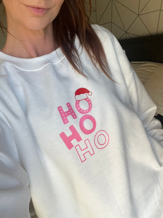 Ho Ho Ho with santa hat Sweatshirt