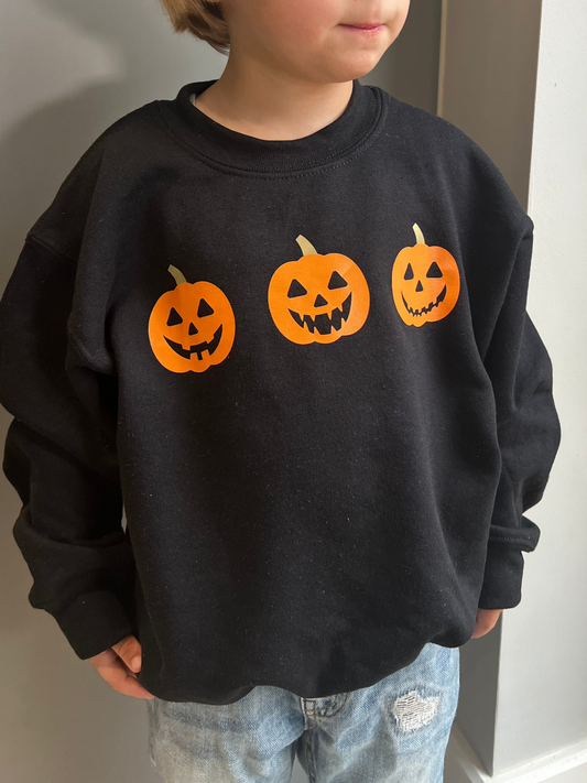 Halloween 3 pumpkins sweatshirt