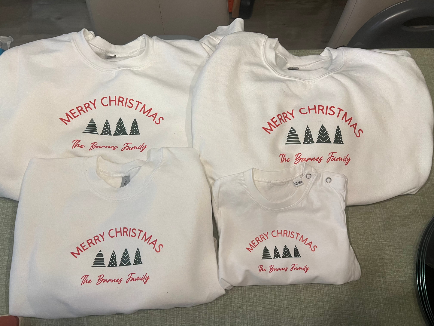 Personalised family Christmas Sweatshirts